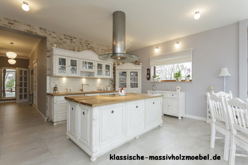 Landhausküchen in Weiß - 100% Massivholz & Qualität