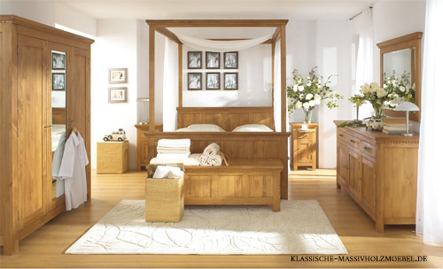 Kingsize Bett - Himmelbett mit Schubladen