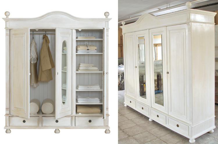 Weißer Landhaus Schrank nach Wunsch