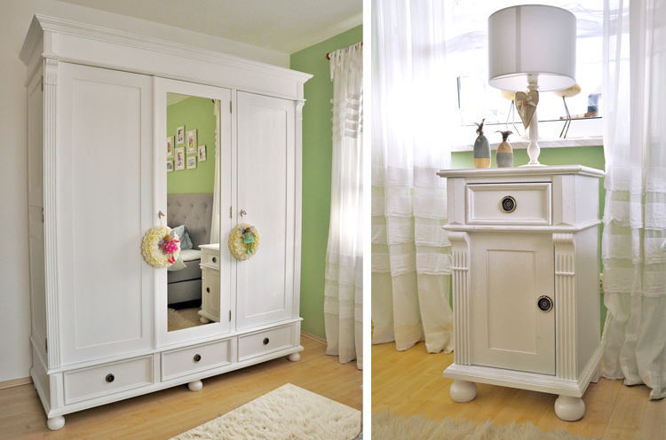 Weiße neue Landhausmöbel im Landhausstil