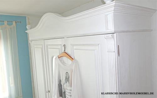 Weißer Kleiderschrank VEDENE 3-türig mit Spiegel Weißer Kleiderschrank VEDENE 3-türig mit Spiegel